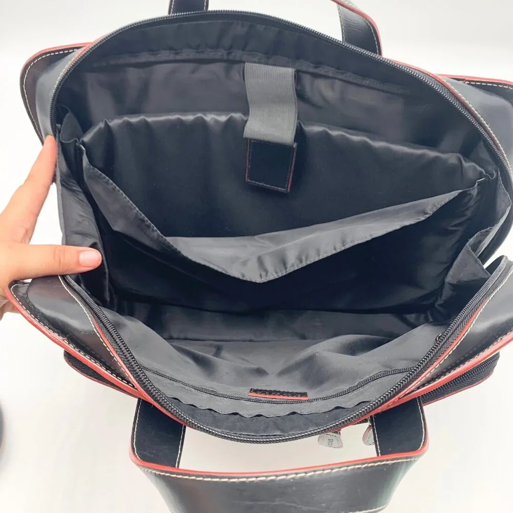 Lodis Black Leather Convertible Briefcase